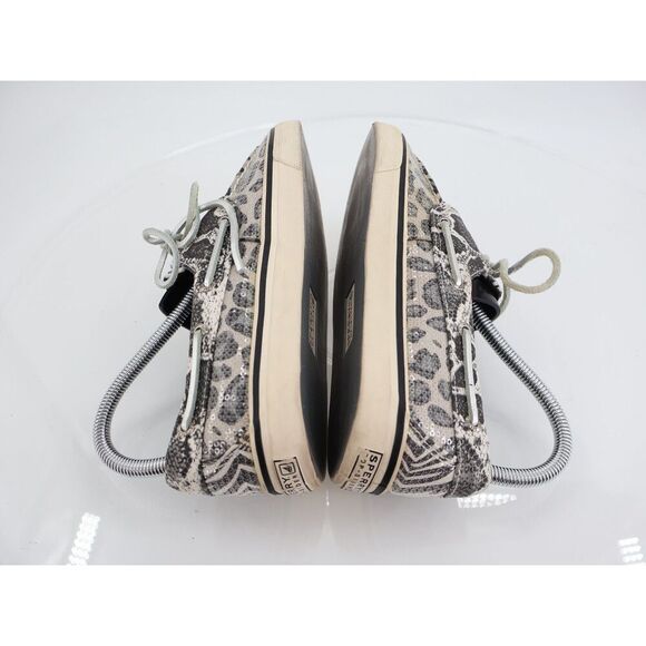 Sperry Top Sider Womens Size 7M Zebra Black & White Sequins Shoes Loafers - Picture 7 of 13